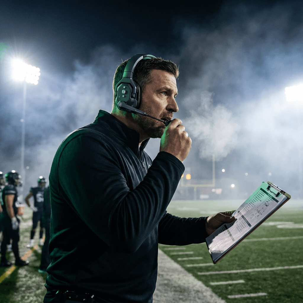 Coach on the sideline